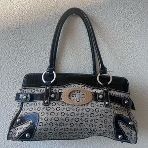 Guess Black Y2K Monogramed Handbag
